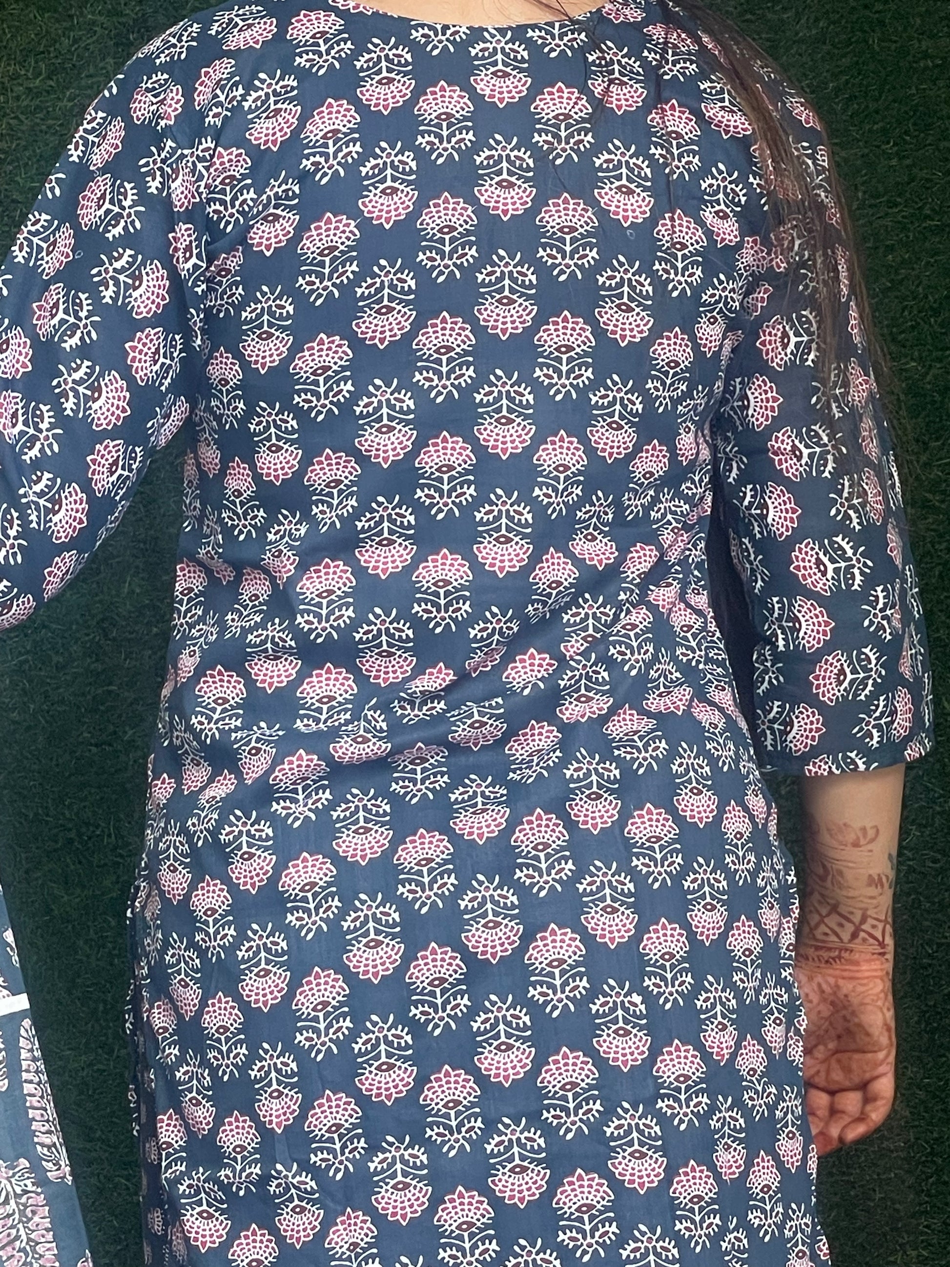 Casual wear Cotton Suit With Straight Pant And Dupatta