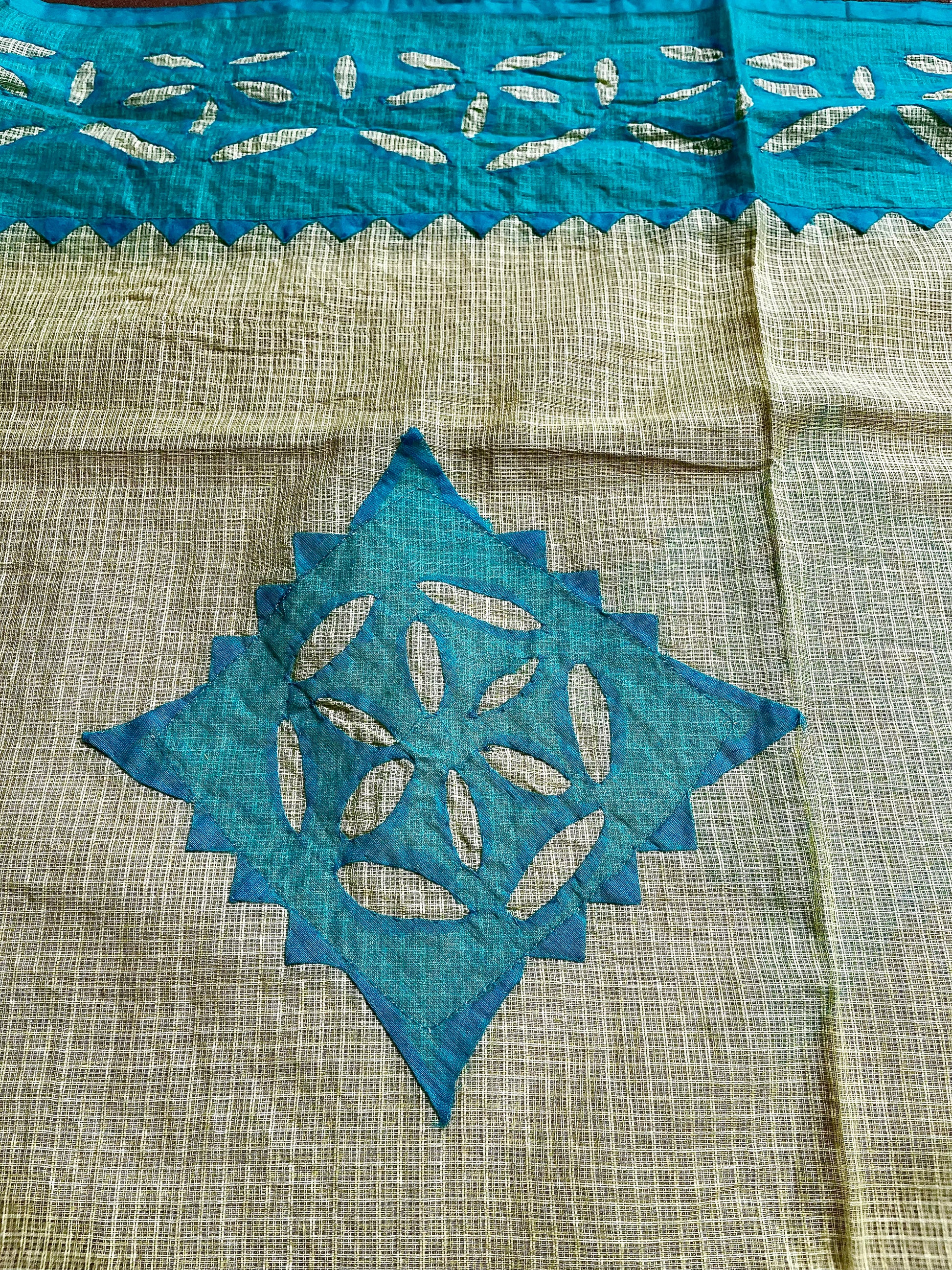 Lemon Yellow & Sea Green Color Cutwork Suit (Patchkari Edition)