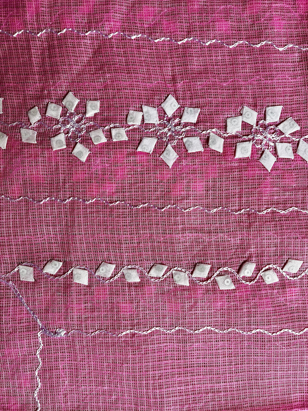 Pink & White Check Design Suit (Patchkari Edition)
