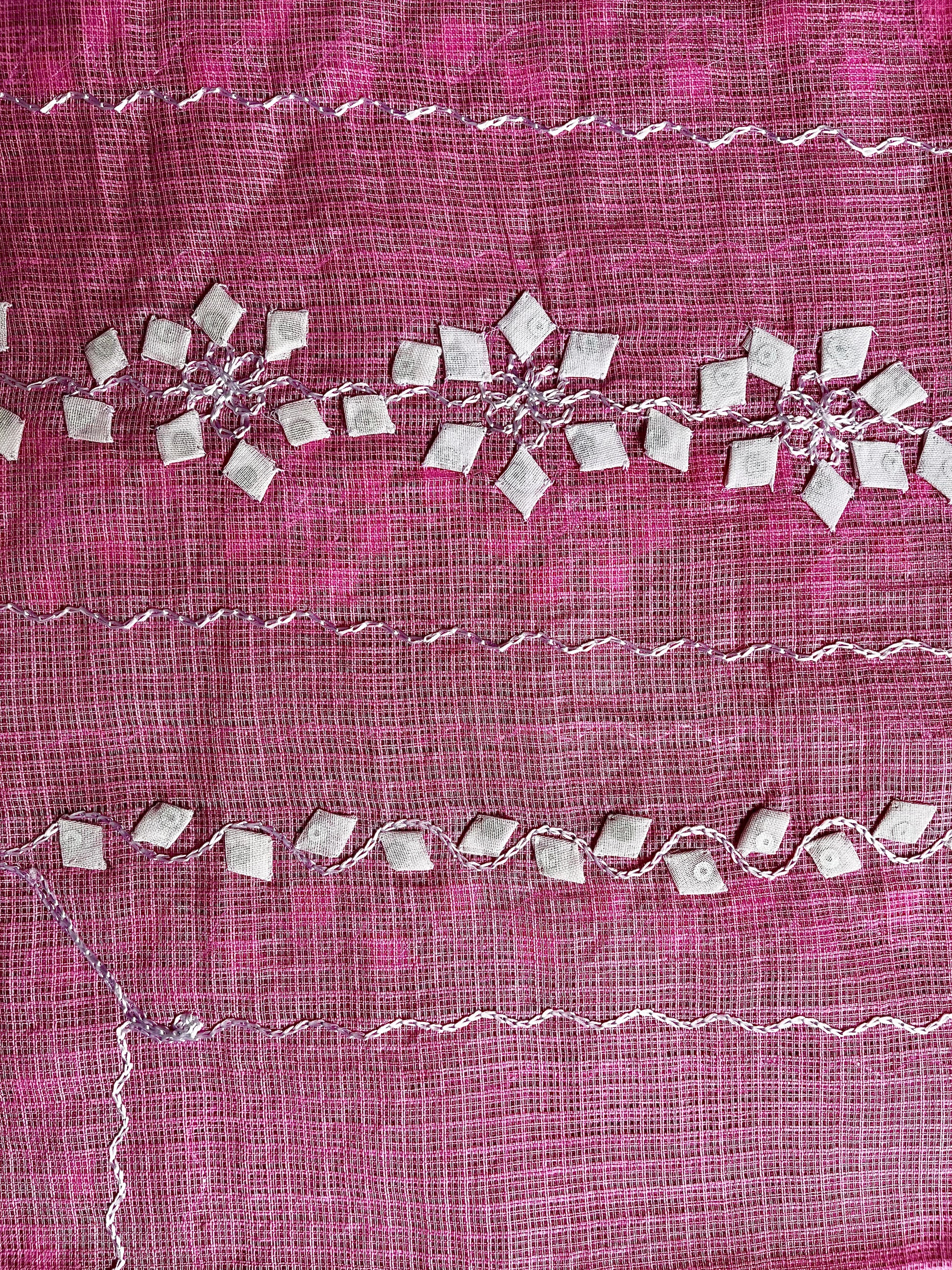 Pink & White Check Design Suit (Patchkari Edition)