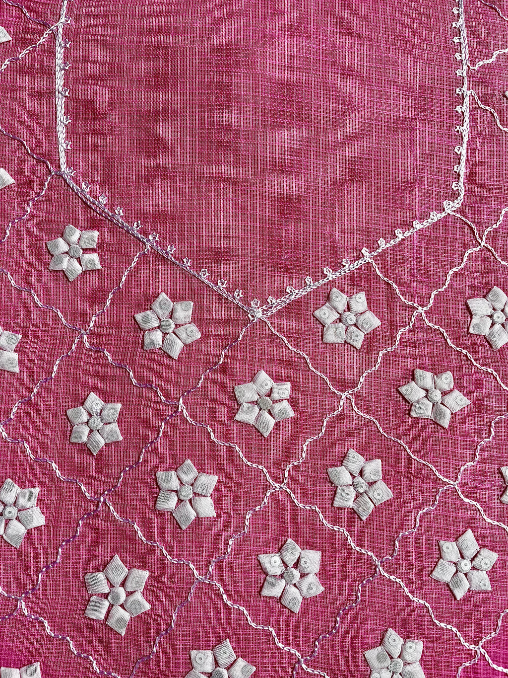 Pink & White Check Design Suit (Patchkari Edition)