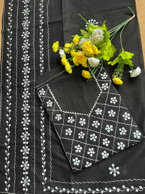 Black & White Check Design Suit (Patchkari Edition)