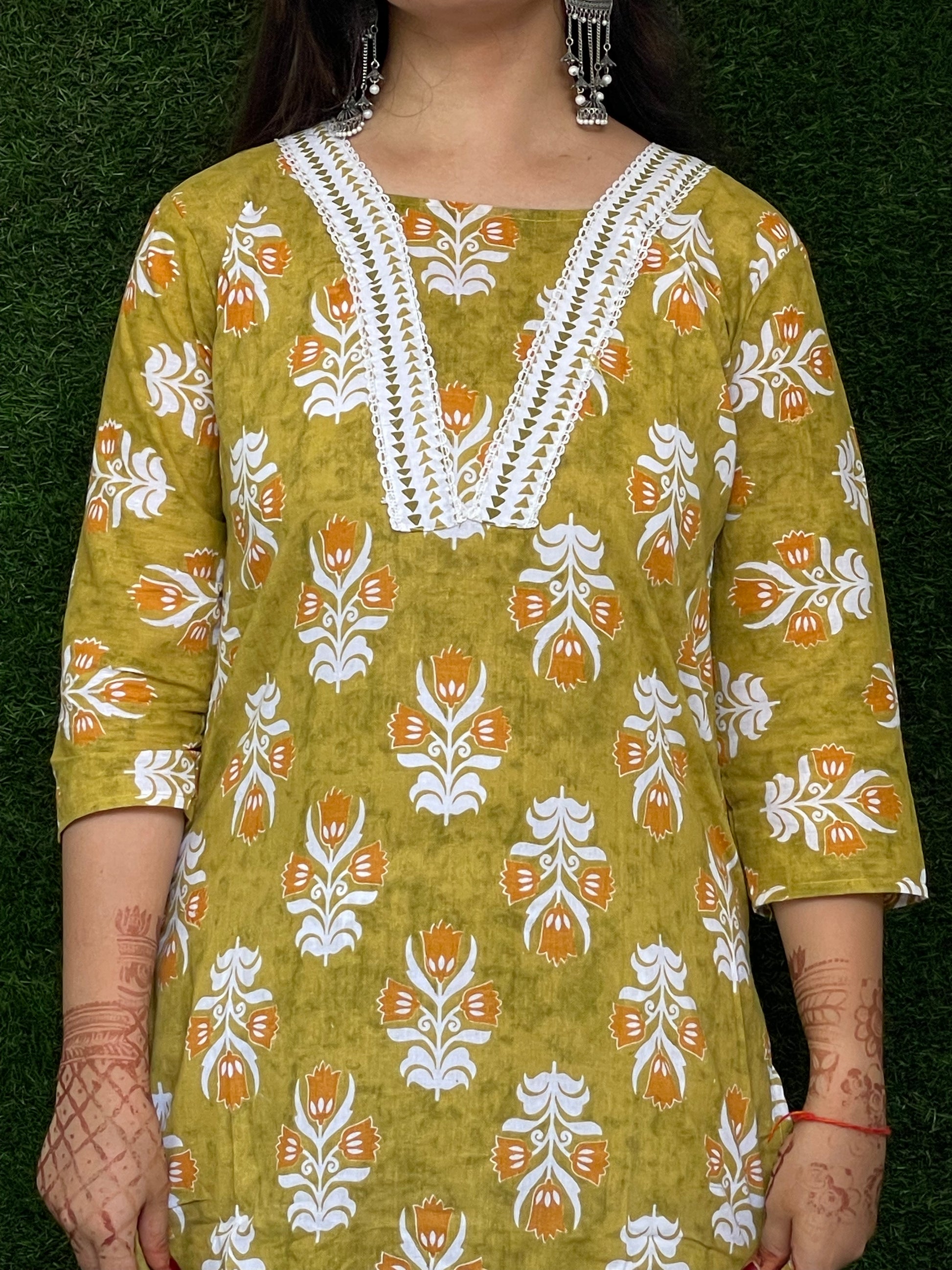 Cotton Casual Suit With Straight Pant And Dupatta