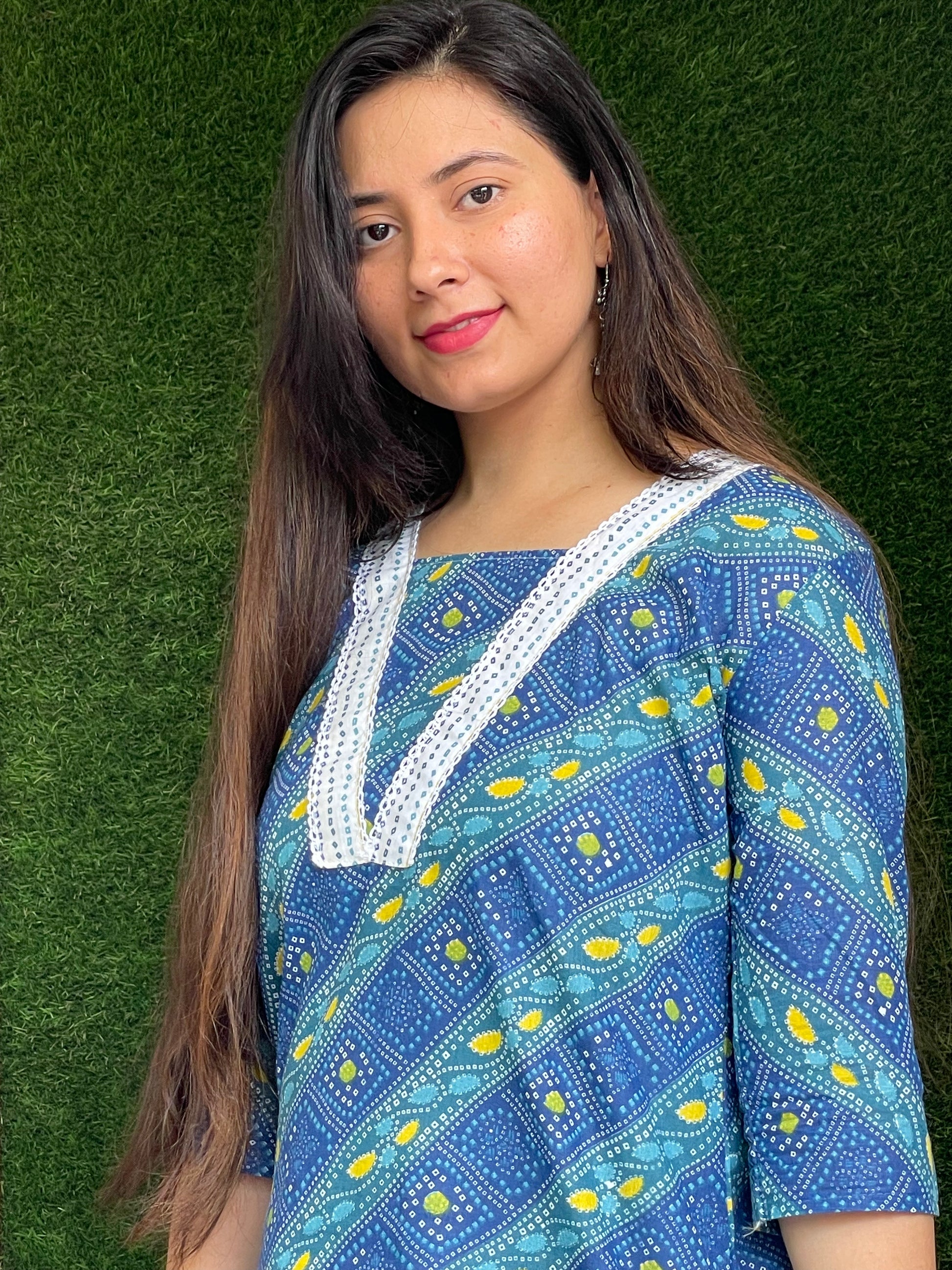 Casual wear Cotton Kurti With Straight Pant