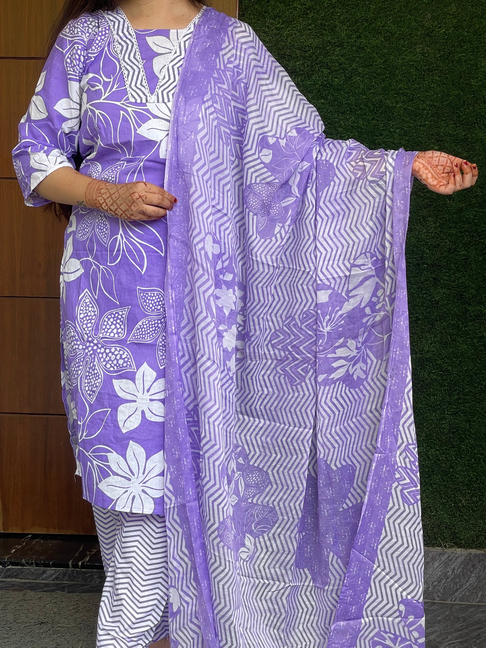 Casual wear Cotton Kurti With Straight Pant