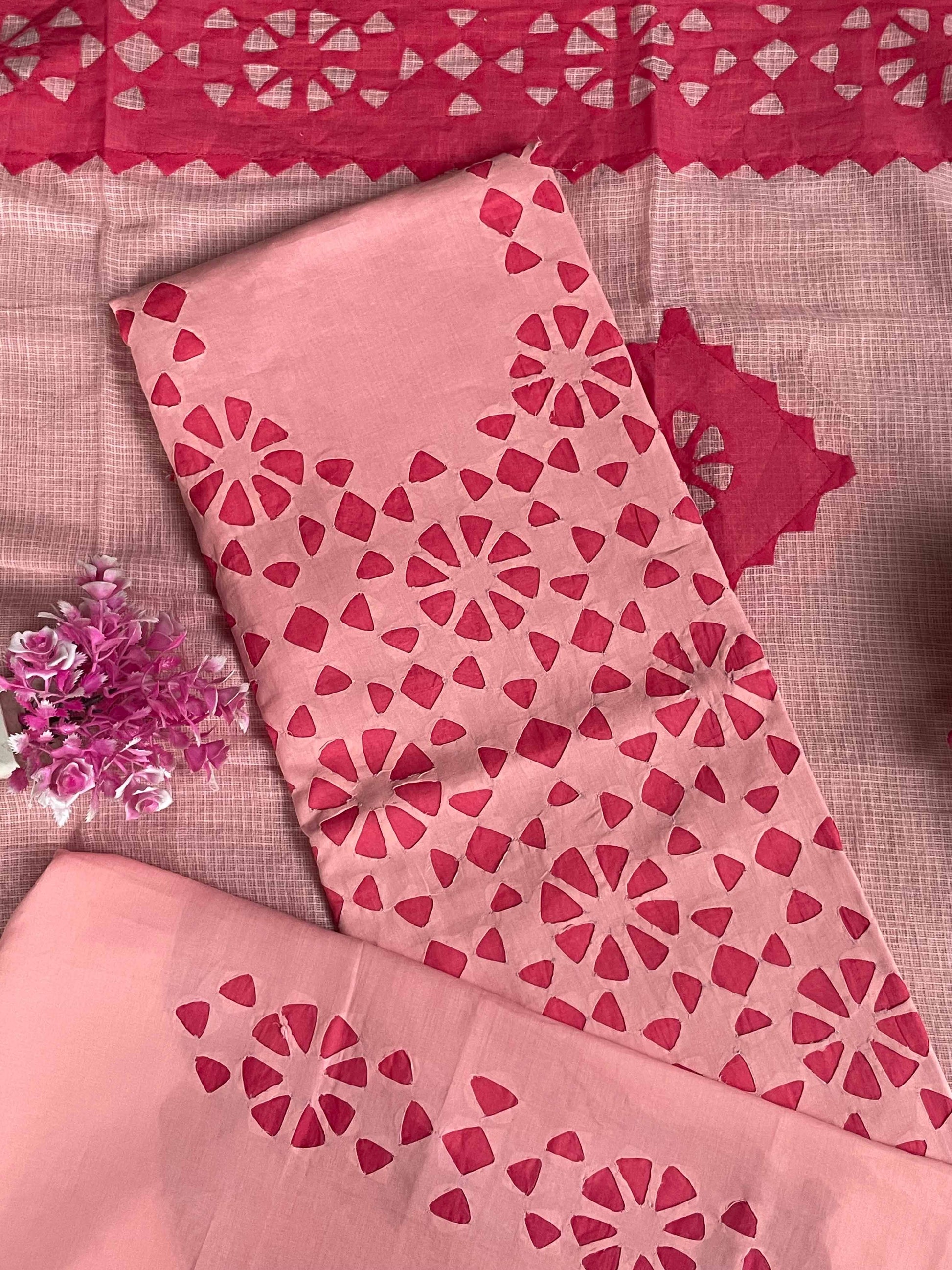 Gajari Suit with Cutting Patch Style (Patchkari Edition)