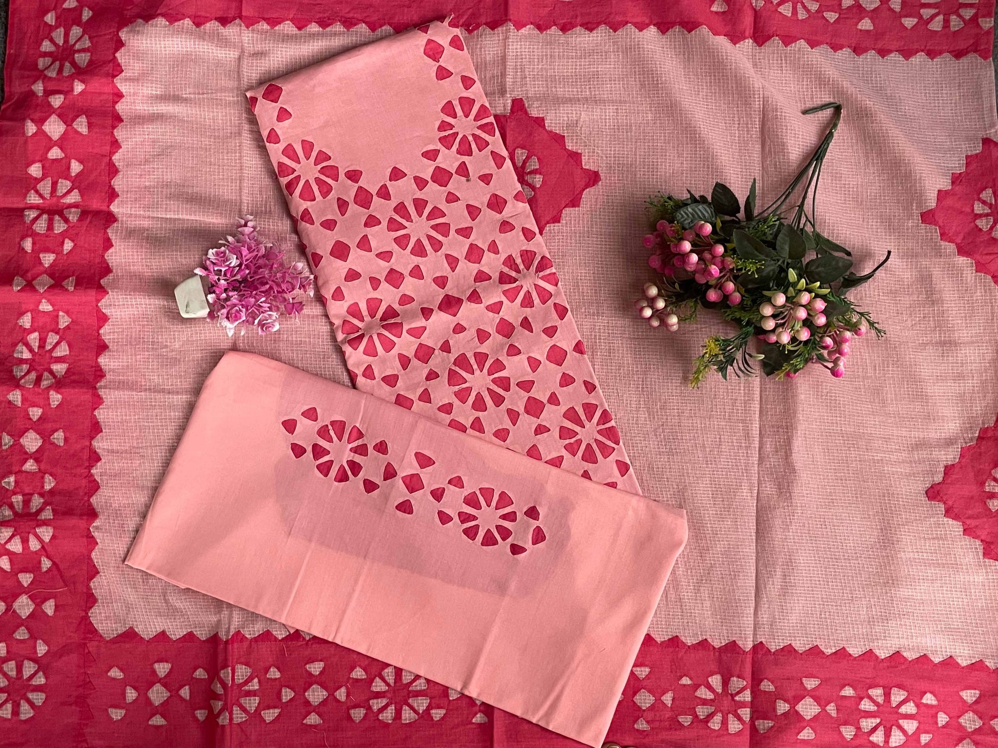 Gajari Suit with Cutting Patch Style (Patchkari Edition)